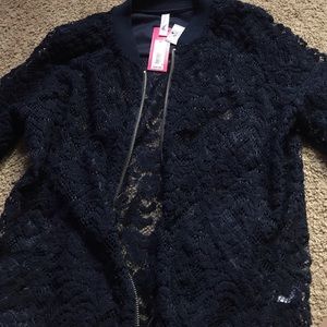 Black lace-crochet jacket!